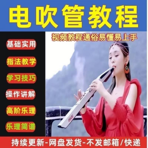 自学乐器电吹管教程课程实用学习教材视频初学者入门零基础-淘宝虚拟宝库